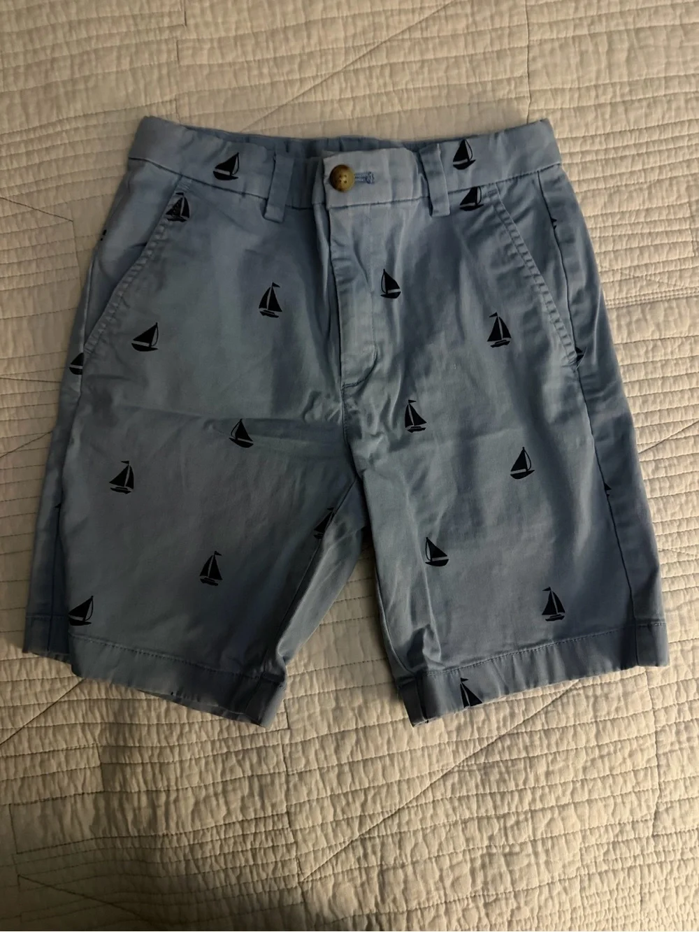 Vineyard Vines Boys Light Blue Sailboat Printed Shorts